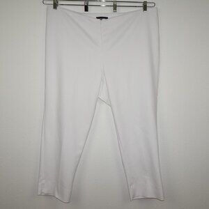 Karen Kane Capri Pants Women's Plus Size 22W White Stretch Straight Leg Made USA